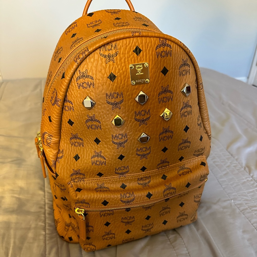 MCM Studded Size Medium Backpack Unisex